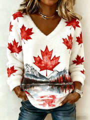 Women's CANADA Printed Casual Top