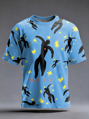 Men's Oil Painting Abstract Art Print Short Sleeves T-shirt