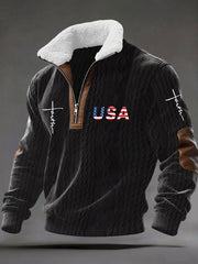 Men's Faith Cross USA Flag Tops