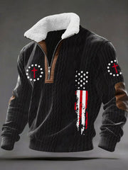 Men's Jesus Cross Flag Graffiti Tops