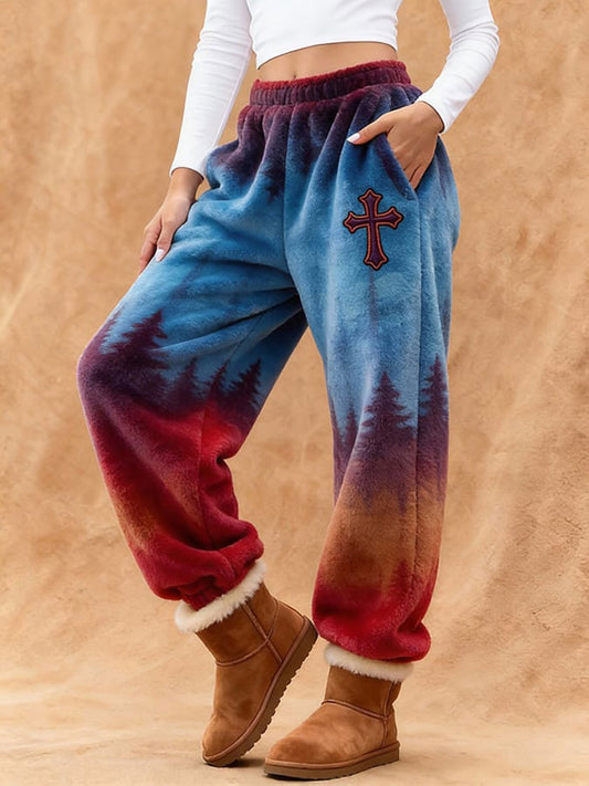Women's Faith Print Casual Pants