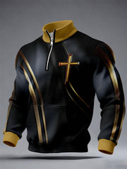 Men's Faith Cross Waffle Sweatshirts