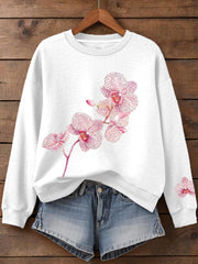 Women's Plants Flowers Print Sweatshirt