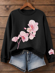 Women's Plants Flowers Print Sweatshirt