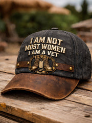Women's I am not most girls I am a veteran hats