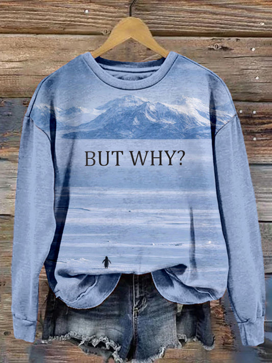 Women's Nihilist Penguin Inspired Art Print Sweatshirt