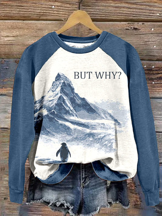 Women's Nihilist Penguin Inspired Art Print Sweatshirt