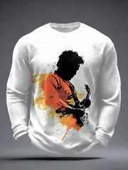 Men's American Artist Inspired Waffle Long Sleeve T-Shirt