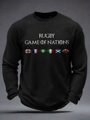 Men's Nations of Rugby Lover Printed Waffle Tops