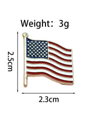 American flag metal brooch