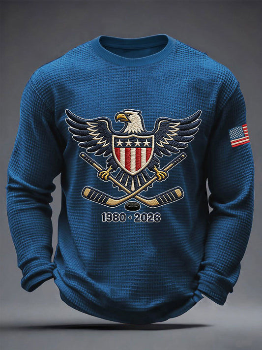 Men's American Hockey Printed Casual T-Shirt