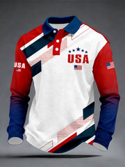 Men's USA Flag Patriotic Tops
