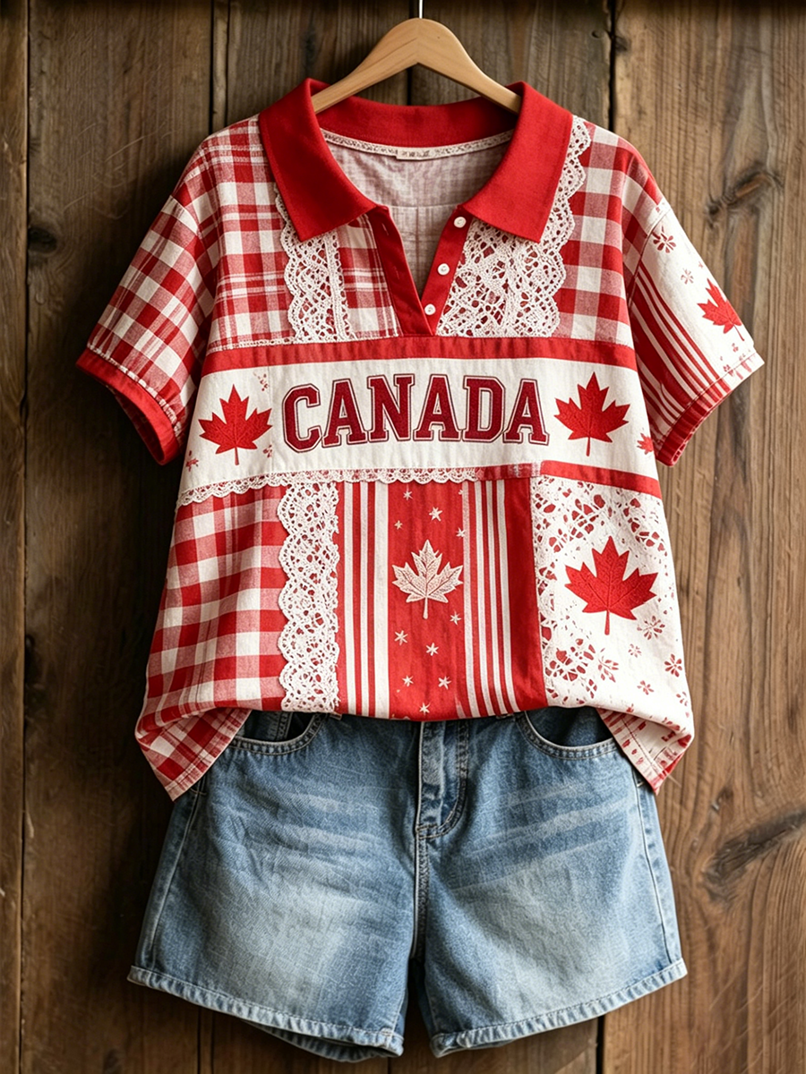 Women's Canadian Maple Leaf Casual Top