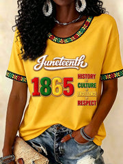 Women's Juneteenth Print Casual Tee