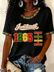 Women's Juneteenth Print Casual Tee