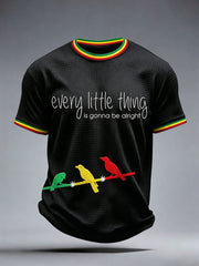 Men's Reggae Music Art Print Waffle T-Shirt