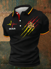 Men's Sicilia Trinacria Polo Shirt