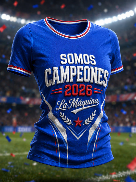 Women's 2026 Campeones Print Casual T-shirt