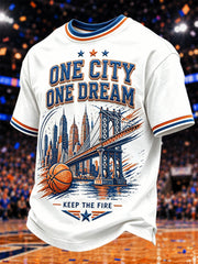 Men's Gift For Basketball Fans Print Casual Tee
