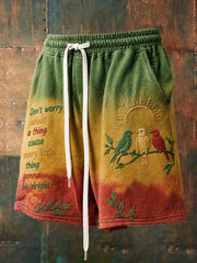 Men's 'Every Little Thing Is Gonna Be Alright' Printed Casual Shorts