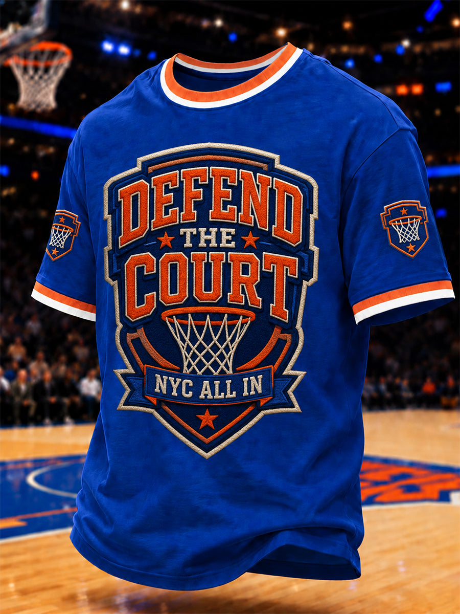 Men's GO NEW YORK GO! Gift For Basketball Fans Print Casual Tee