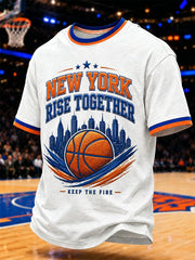 Men's GO NEW YORK GO! Gift For Basketball Fans Print Casual Tee
