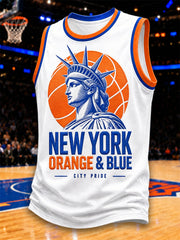 Men's GO NEW YORK GO! Gift For Basketball Fans Print Casual Vest