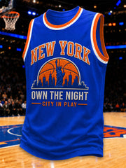 Men's GO NEW YORK GO! Gift For Basketball Fans Print Casual Vest