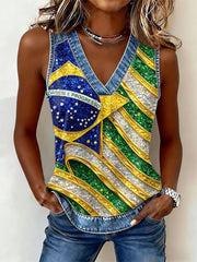 Women's Brazil Soccer Fan Gift Vest