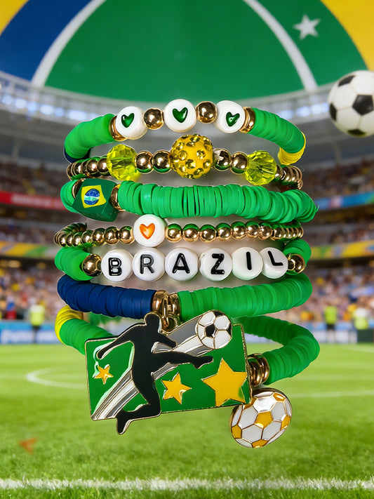 Brazilian Football Casual Bracelet Set