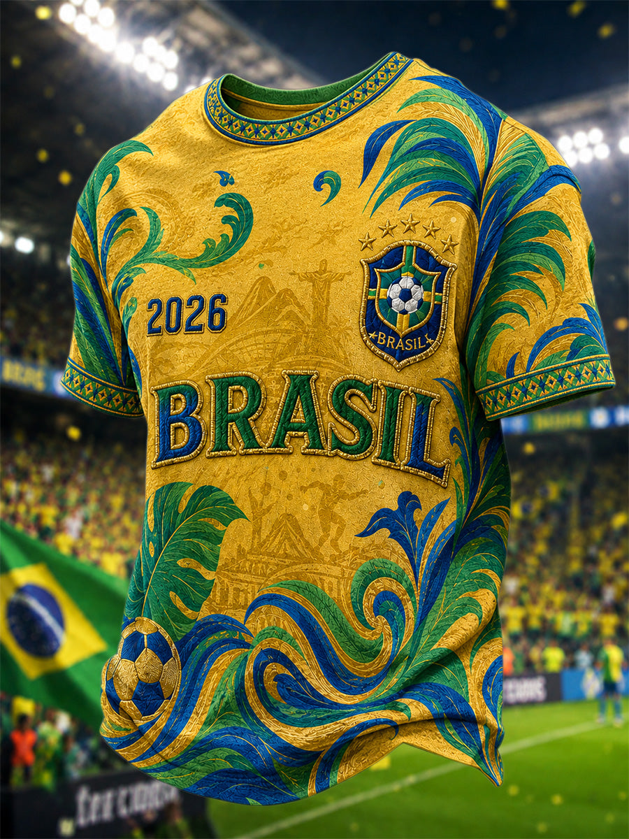 Men's Gift For Football Fans Print Casual Tee