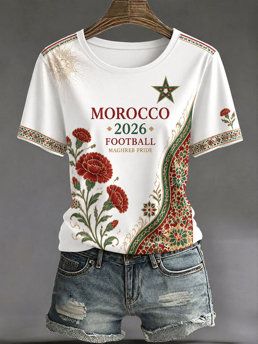 Women's 2026 Morocco Football T-Shirts
