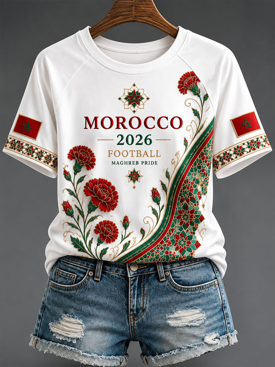 Women's 2026 Morocco Football T-Shirts