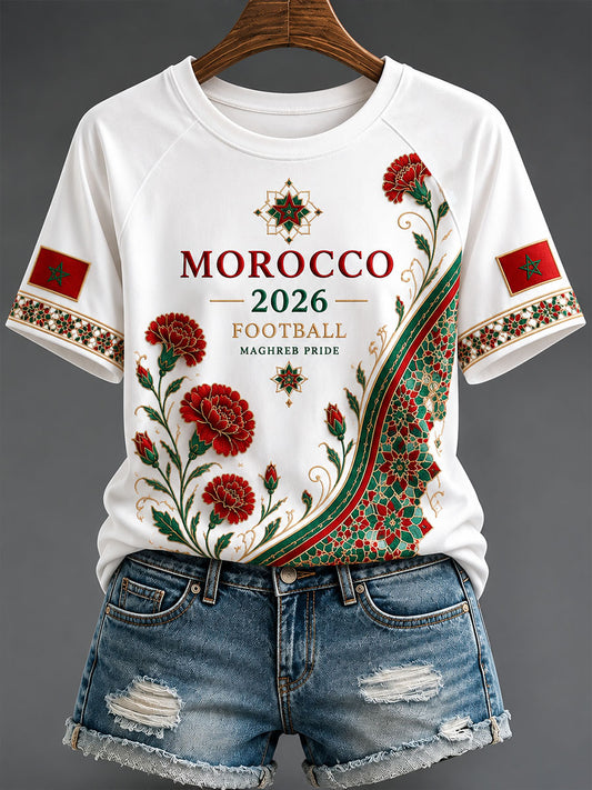Women's 2026 Morocco Football T-Shirts