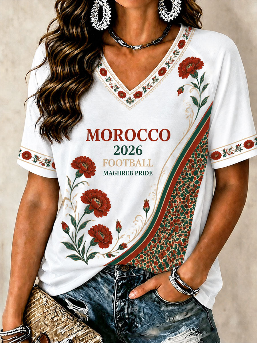 Women's 2026 Morocco Football T-Shirts