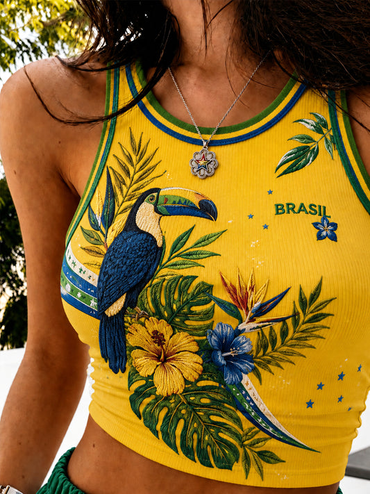 Women's Brasil Toucan Print Casual Vest
