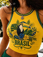 Women's Brasil Toucan Print Casual Vest