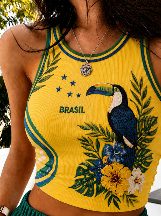 Women's Brasil Toucan Print Casual Vest