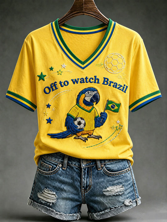 Women's Off To Watch Brazil Short-sleeved T-shirt