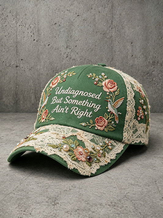 Elegant Floral Embroidery Art Hat
