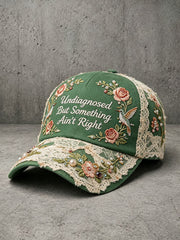 Elegant Floral Embroidery Art Hat