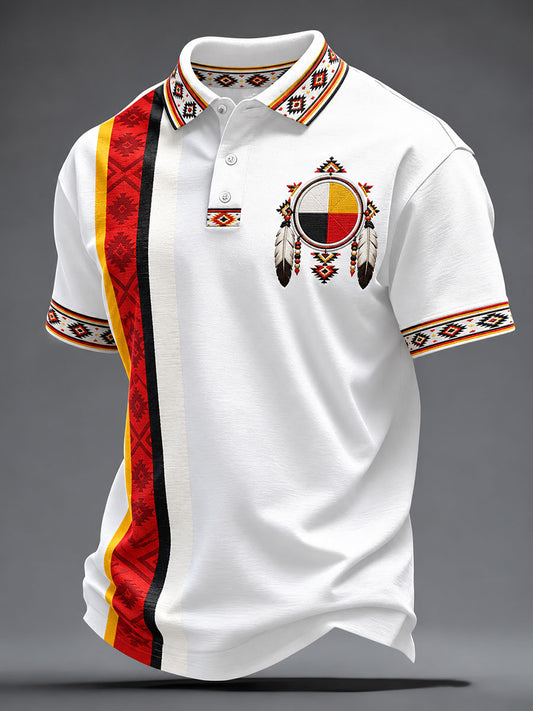 Men's Native Print Casual Top