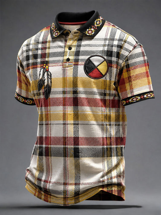 Men's Native Print Casual Top