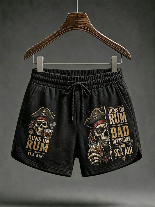Women's "Runs On Rum, Bad Decisions, and Sea Air" Shorts