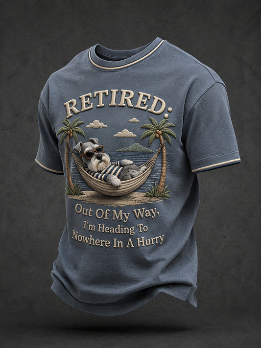 Men's Retired Out Of My Way I'm Heading To Nowhere In A Hurry T-Shirt