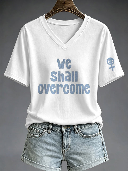 Women's We Shall Overcome Print T-shirt