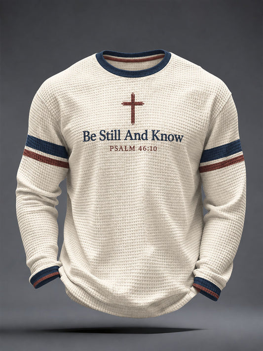 Men's Be Still and Know Waffle Top