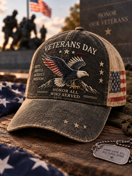 Unisex U.S. Veterans Day Printed Hat