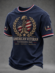 Men's U.S. Veterans Day Printed short sleeves t-shirt