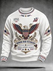 Men's U.S. Veterans Day Printed Crew Neck Sweatshirt